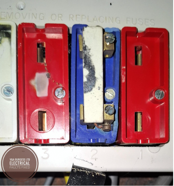 An old damage fuse box