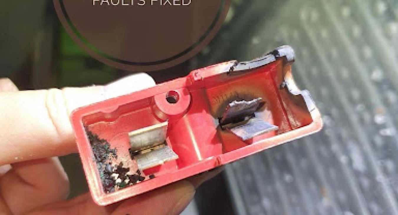 Fusebox buzzing - Faulty component found in a fusebox by Electrical faults fixed in Liverpool